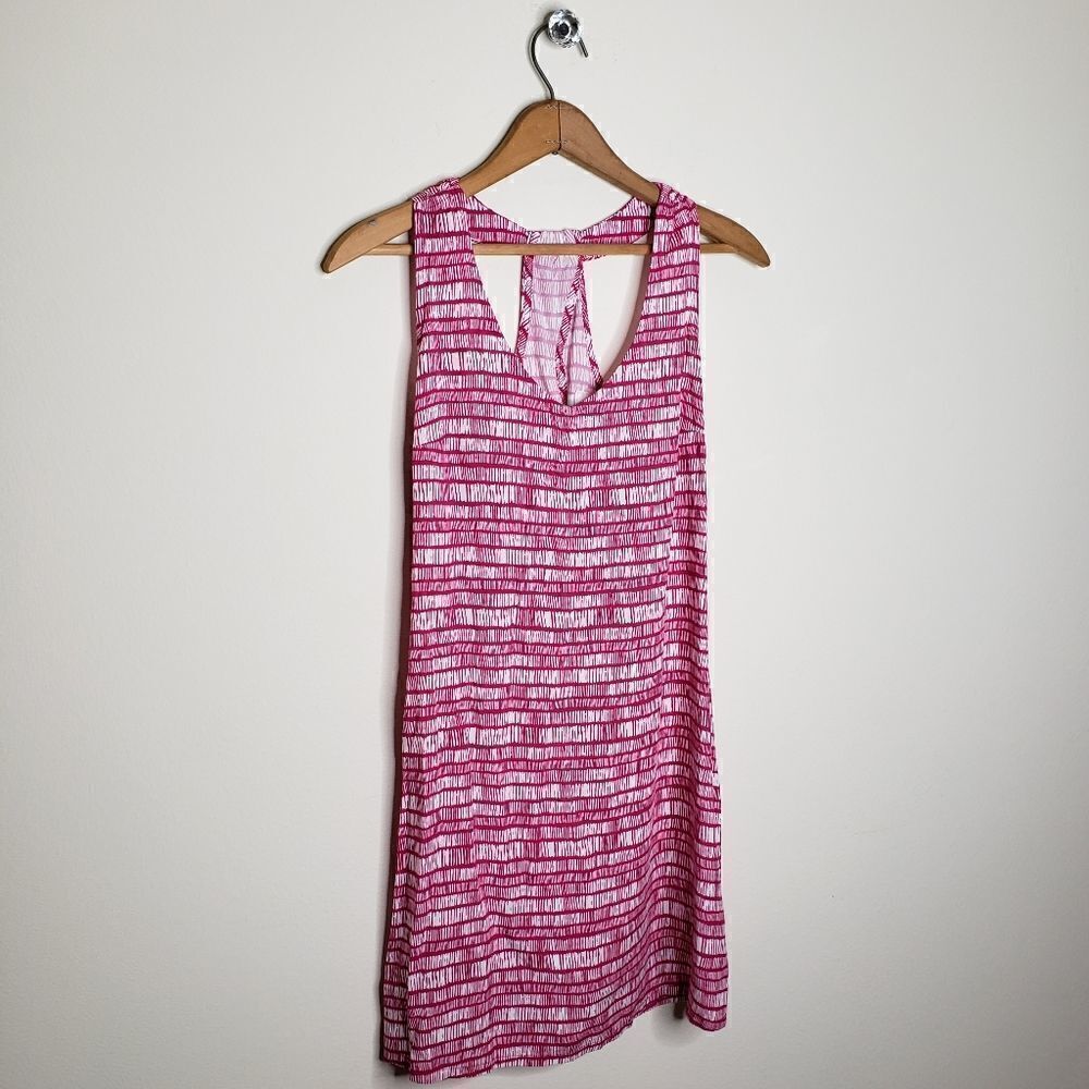 Old Navy Patterned Racerback Shift Dress In Pink & White - Picture 7 of 7